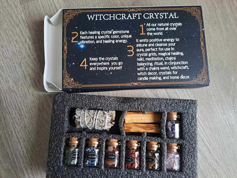 Ensemble Sauge, Kit de cristaux Palo Santo
