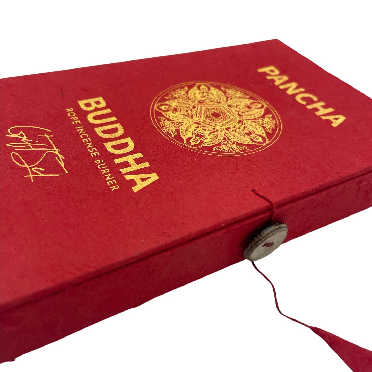 Ensemble d'encens en corde et support plaqué argent - Pancha Bouddha