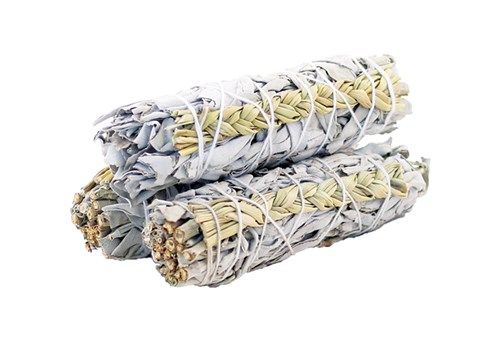 Smudge Stick - Sauge Blanche & Sweetgrass 10cm